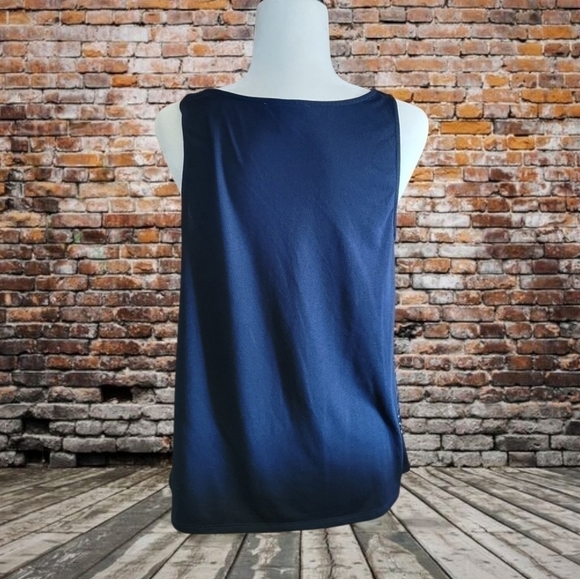 Blue & Silver Lace Tank Top - Picture 3 of 5